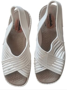 Comfort Slingback Sandals in White – Lightweight Women's Summer Shoes